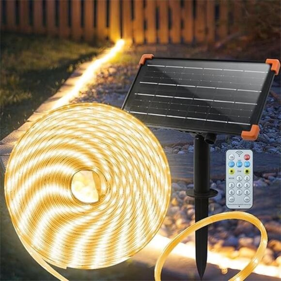 50Ft Solar Strip Lights Outdoor,Waterproof LED Light Strip Auto On/Off - Picture 8 of 8